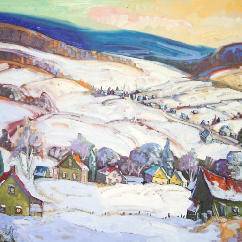 Première lueur hivernal, les Éboulements - Normand Boisvert