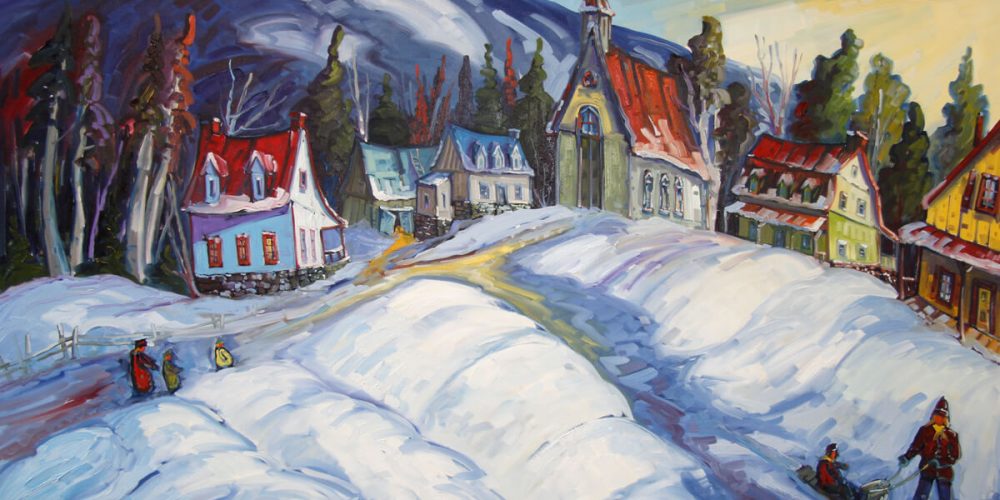 Une première neige au village - Normand Boisvert