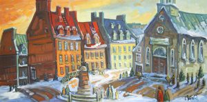 Première lueur hibernale, le Vieux Québec - Normand Boisvert