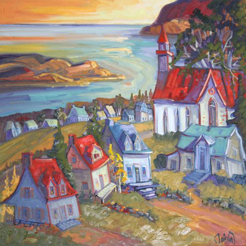 Les toits rouges aux Éboulements - Normand Boisvert