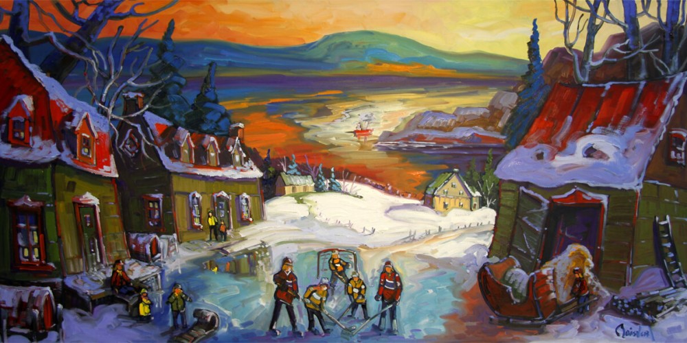 Partie de hockey à la ferme de Charlevoix - Normand Boisvert