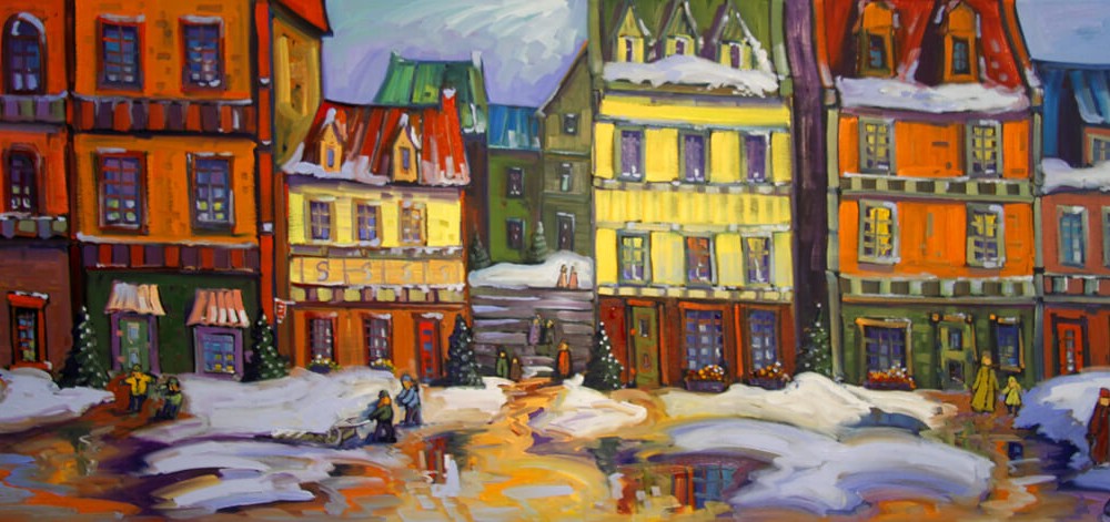 Reflet dans le vieux Québec - Normand Boisvert
