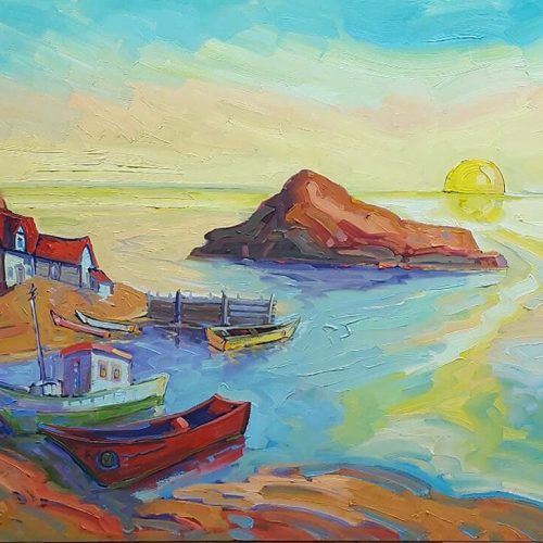 La barque rouge Twillingate-Island - Normand Boisvert