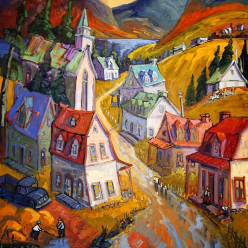 Le chemin de la montagne en automne - Normand Boisvert
