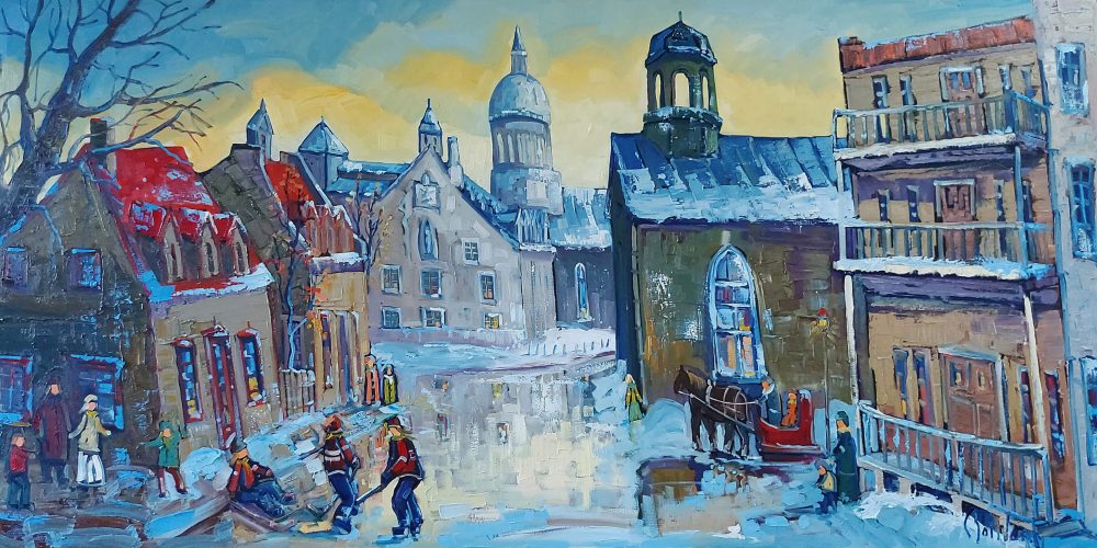 Une première neige dans le vieux Trois-Rivières - Normand Boisvert