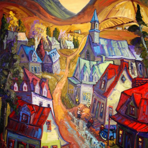 Travail au village de la montagne - Normand Boisvert