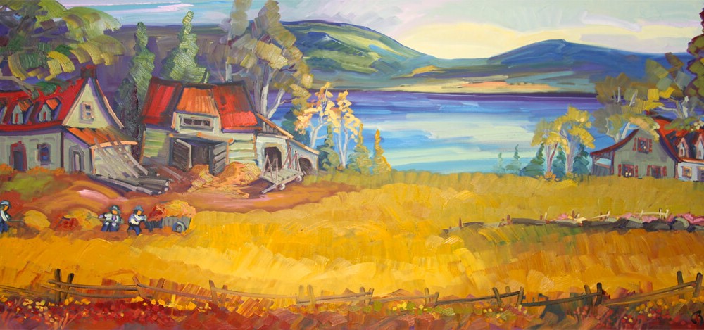 Travail à la ferme, Ile d'Orléans - Normand Boisvert