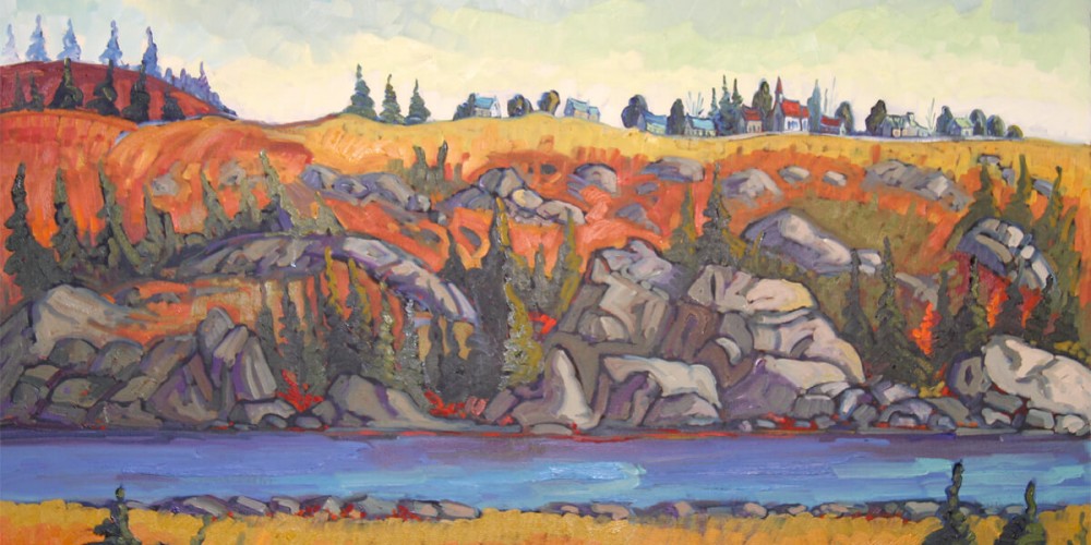 Village à la montagne, Lac St-Jean - Normand Boisvert