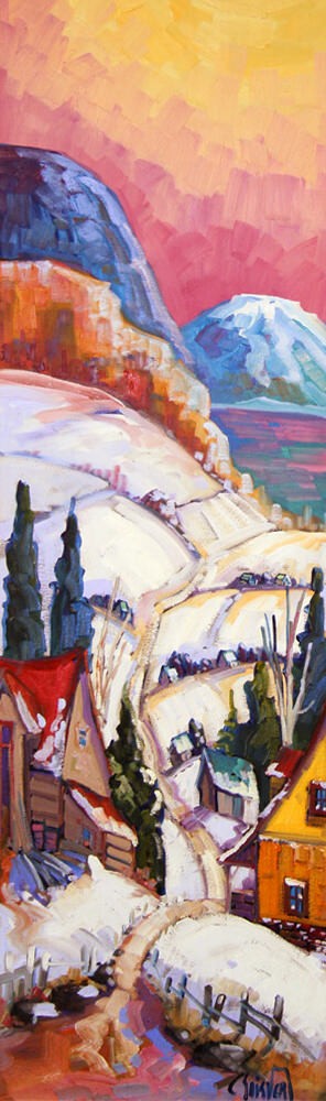 Soleil jaune d'hiver, Charlevoix - Normand Boisvert