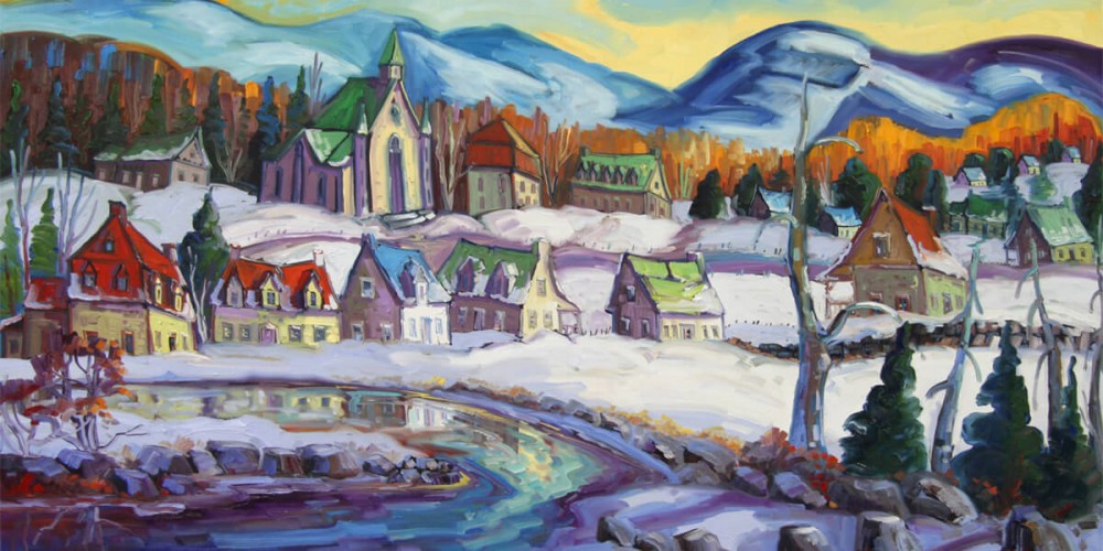 Baie Saint-Paul sous la neige - Normand Boisvert