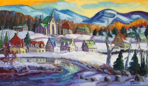 Baie Saint-Paul sous la neige - Normand Boisvert